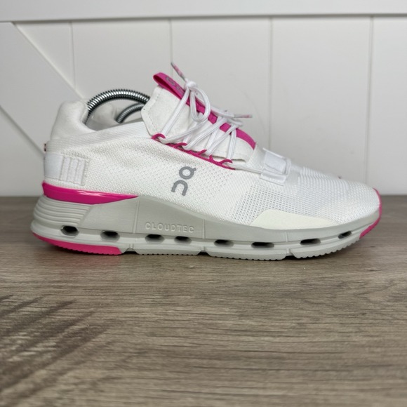 On Running Other - On Cloudnova White Pink Cloudtec Running Shoes Men's Size 9.5